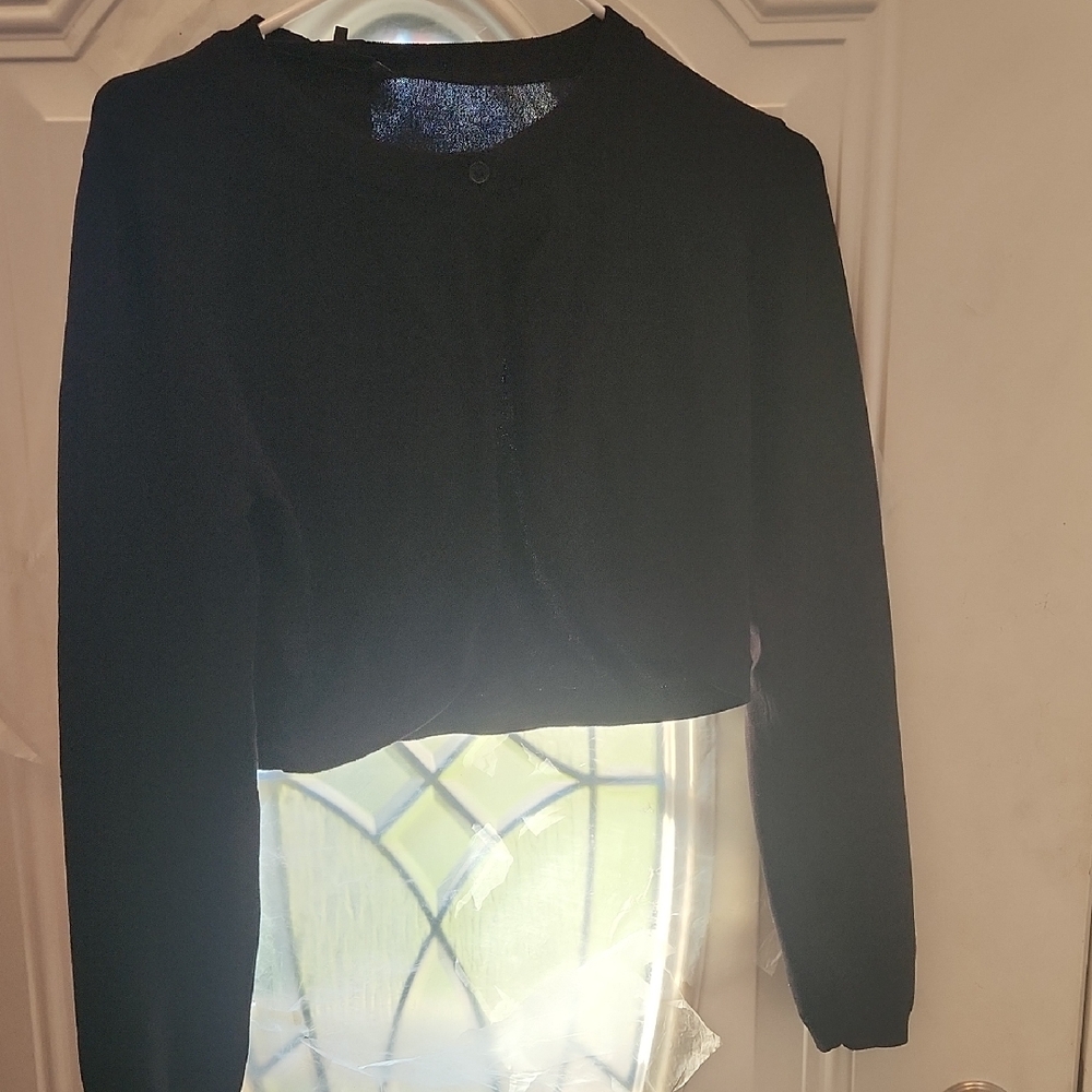 OmicGot Black Button-Up Cardigan